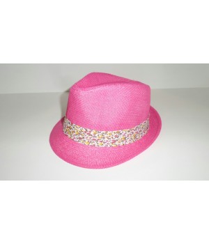Шляпа Федора розового цвета