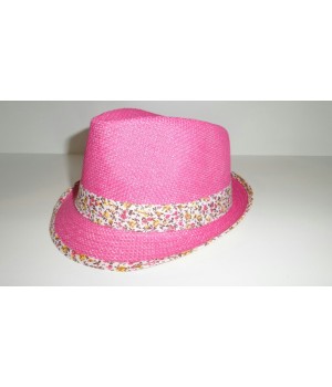 Шляпа Федора розового цвета (подростковая)